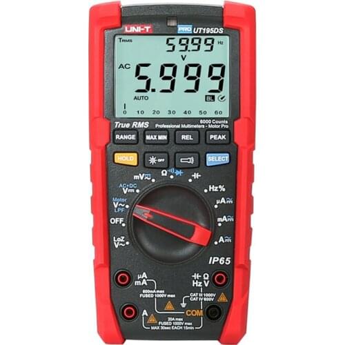 UNI-T UT195DS industrial Digital Multimeter;AC DC volt current Ohm meter;3-phase motor sequence test/LoZ ACV/Low pass filter
