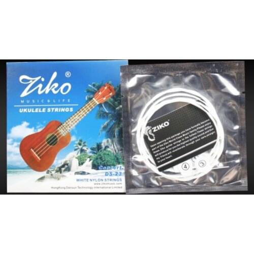 Ziko Concert/Tenor Ukulele Starter White Nylon Strings, for 23 or 26 Inches Ukulele