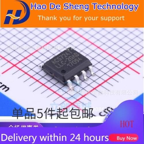 10PCS/LOT ACS724LLCTR-20AB-T Sensors IC SOP8 ACS724TLLC-20AB New Original In Stock