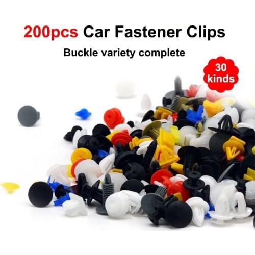 100Pcs Universal Car Fastener Clips Auto Rivet Bumper Clip Panel Fender Liner Car Accessories 2019