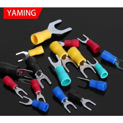 1000pcs SV2-3/4S/5/6L U Type Copper Conductor Round Connector 1.5/2.5 Square Pre-insulated Terminal