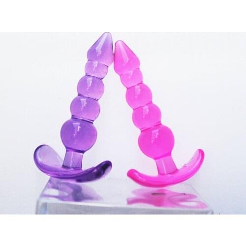 12cm bead anal plug sex toys for women Jelly Pagoda butt plug 5 balls prostate massage anal sex products for men lesbian