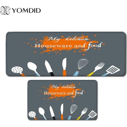 2PCS anti-slip doormat kitchen carpet doormat for home living room bathroom toilet porch washable water absorption door mat