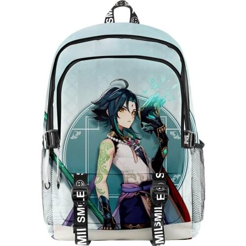 2021 Genshin Impact Xiao 3D Print Men Women Backpack Oxford School Bag Fashion Style Teenager Child Bag Travel Backpack