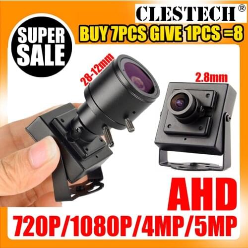 2021Very Small CCTV AHD Mini Camera 5MP 4MP 2.0MP 1080P SONY-IMX326 Metal little Cam HD FULL Digital Micro Security with bracket