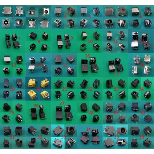 36models,36pcs,Laptop Notebook netbook charging port power DC Jack connector for acer asus HP dell Toshiba IBM lenovo Hasee