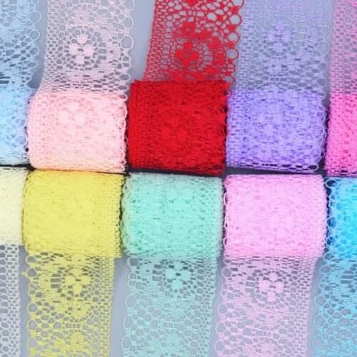 4cm non-elastic Bud silk lace 9m DIY handmade material underwear headdress hair bow accessories home