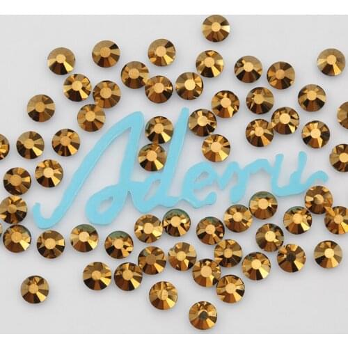 Aderu crystal dorado 810 super shiny lead free crystal hot fix rhinestone for nail art ornament garment shoe phone decoration