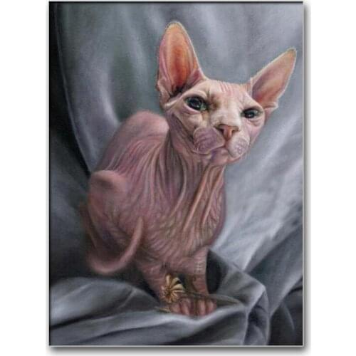 Diy Diamond Painting Animal Sphynx Cat Mosaic Drill Resin Full Square Embroidery 3D Needlework diamond Cross Stitch Kits decor