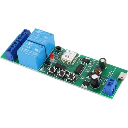 For Ewelink Wireless WiFi Smart Home Switch Module WiFi Inching Relay Momentary/Self-Locking/Interlock for Alexa Google Home IFT