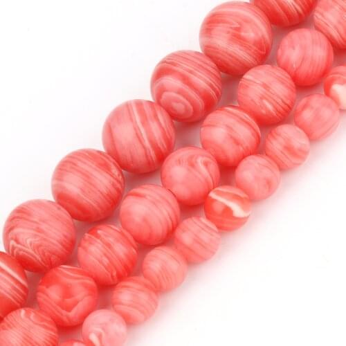 Natural Stone Beads Red Lace Agates Beads Round Loose Rhodochrosite Beads for Jewelry Making DIY Charm Bracelet Neckalce6/8/10mm