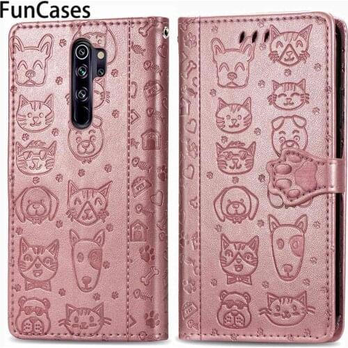 Simple Cat PU Leather Flip Phone Bag For estojo Redmi Note 9 Pro Movil Clear Cases Protect Redmi coque Note 8 Pro 8T Max 7 7S