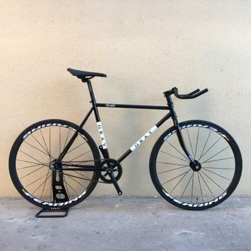 Cr-Mo Steel Bike Frame Fixed Gear Bicycle Racing Freewheel Fixie Flat Spoke Wheels Single Speed 170cm 185cm Cycling Accessories