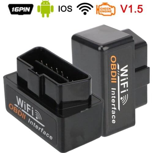 Mini ELM327 OBD2 Work On IOS/Android Hardware V1.5 Interface WIFI Code Reader Diagnostic Tool