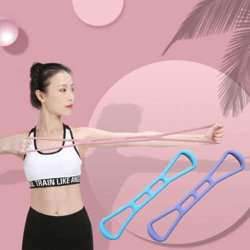 Women Yoga Resistance Elastic Silicone Rubber Bands Fitness Training Workout Equipment Pilates Sport Tool Expander Stretching