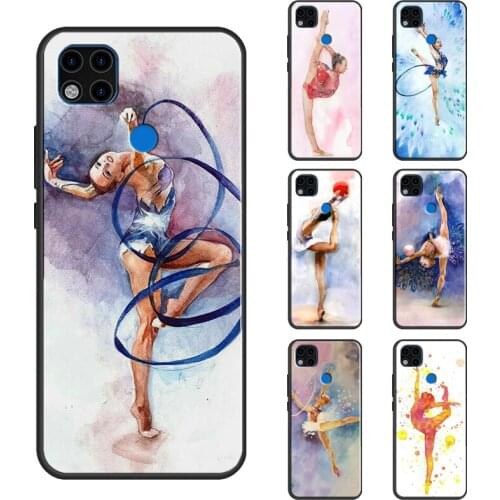 Gymnastics Oil Painting Case For Xiaomi Redmi Note 8 9 Pro 8T 9S Note 10 Pro Funda For Redmi 9 9C 9A K40 9T Cover