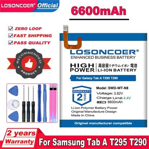 LOSONCOER Top Brand 100% New 5800mAh SWD-WT-N8 Tablet Battery for Samsung Galaxy Tab A T295 T290 in stock +Free Tools