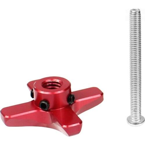 M12 Thread Stainless Steel & Metal Plum Hand Tighten Screw Clamping Knob Manual Handle Screw for Industry Equipment