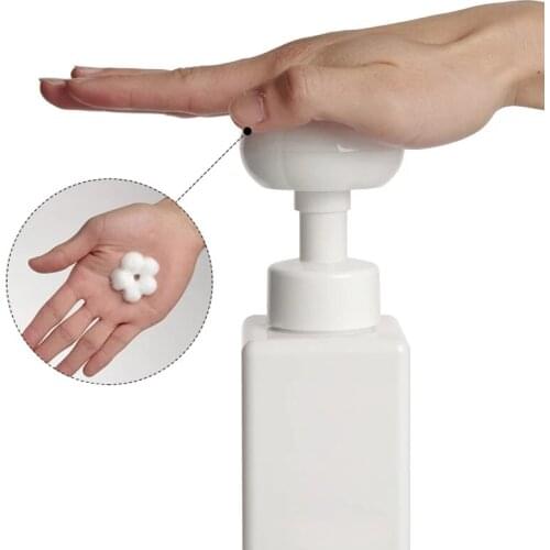 450ml Soap Bottle Foaming Lotions Refillable Bottle Flower Pump Head Shower Gel Container Soap Shampoo Cosmetic Empty Bottle