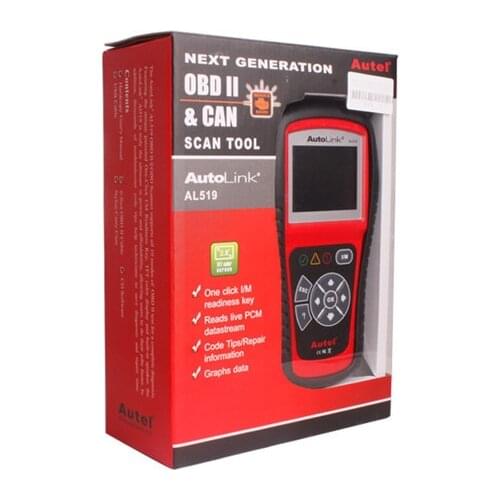 High Quality Autel AutoLink AL519 multilingual obd2 car diagnostic tester professional AL 519 full set OBDII/CAN free shipping