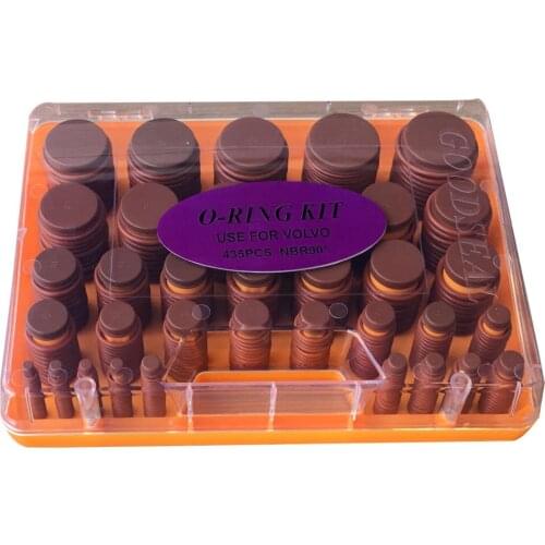 Vo-lvo Excavator O-ring Kit Brown NBR90 Nitrile 90 Shore Rubber Seals O Rings Assortment Kit