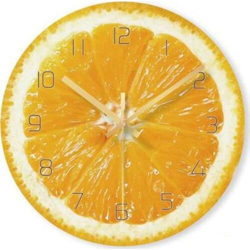 Fruit Wall Clock Modern Design Digital Wall Clocks Battery Operated Fruit Kitchen Clock Kids Silent Electronic Nordic Design B53