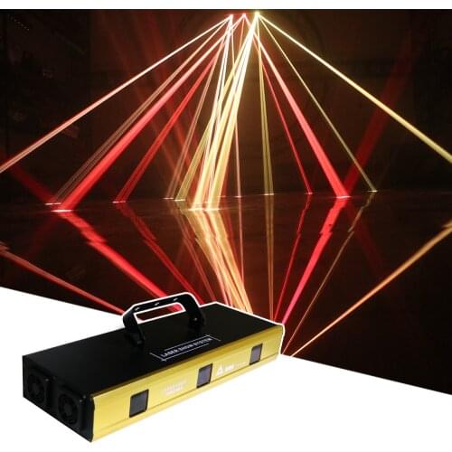 Newest 3W RGB 3 Head Animation Laser Projector DMX512 Patterns Stage Disco Laser Effect Lights For Wedding Indoor Christmas DJ