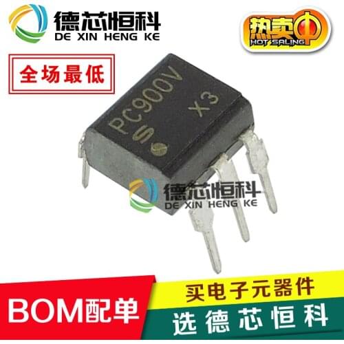 New imported original PC900V straight plug DIP6 PC900 optocoupler relay optoisolator optocoupler