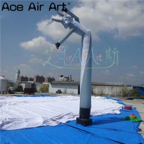 New Style Inflatable Easter Decoration Grey Rabbit Oxford Cloth Air Dancer Model for Advertisements