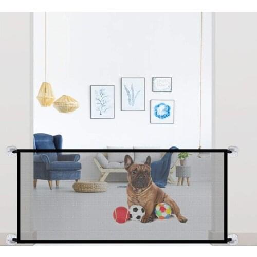 Dog Gate Pet Separation Guard New Pet Barrier Fences Portable Folding Breathable Mesh Isolated Fence Dogs Baby Safety Fence