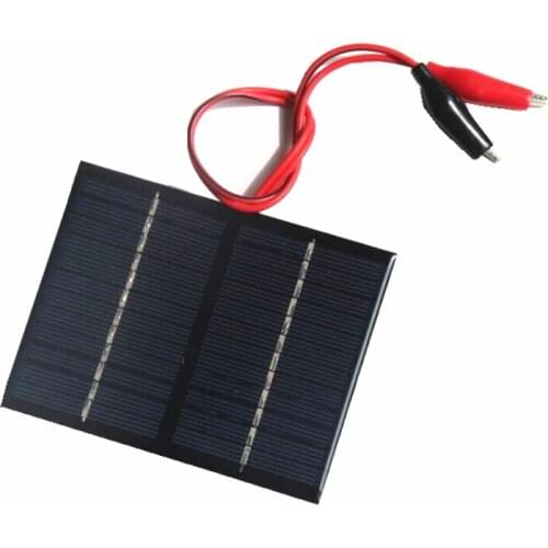 12V 1.5W Polycrystalline Silicon Panel Solar Panel + Tiger Clip Solar Toy Panel