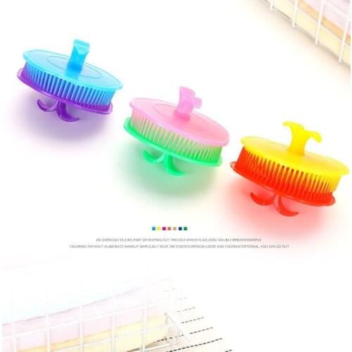 With handle to remove dandruff soft glue baby silicone shampoo comb baby clean baby massage shampoo brush