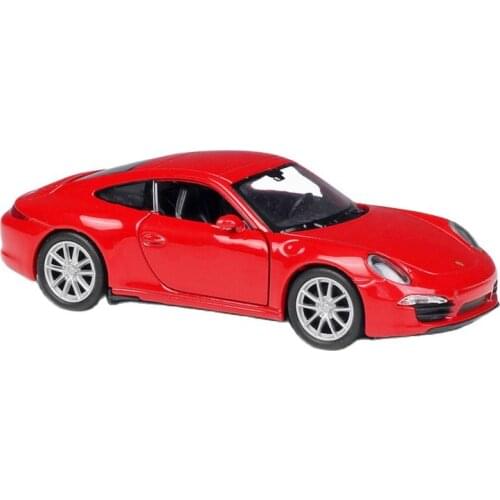 WELLY 1:36 Porsche 911 Carrera S Alloy Luxury Vehicle Diecast Pull Back Cars Model Toy Collection Xmas Gift