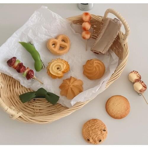 New Fashion Funny Simulation Hair Clip Hairpins For Women Girls Ribs Biscuit Barbecue Girls Hair Accessories Headwear Ornament