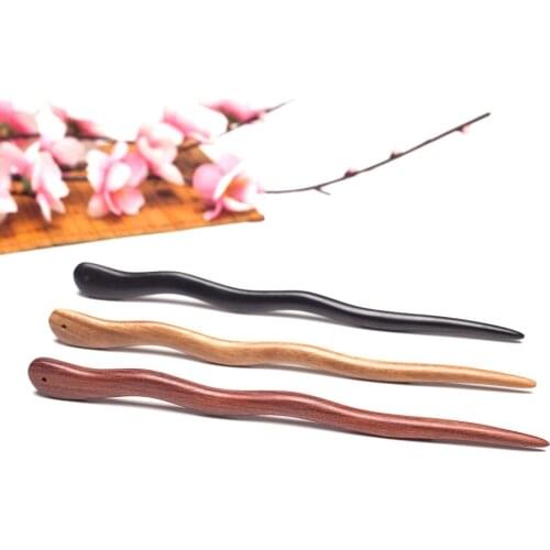 Hair jewelry Ethnic snake hair accessories clips Classic sandalwood coiled hairwear Hair sticks headbands for women lady hairpin