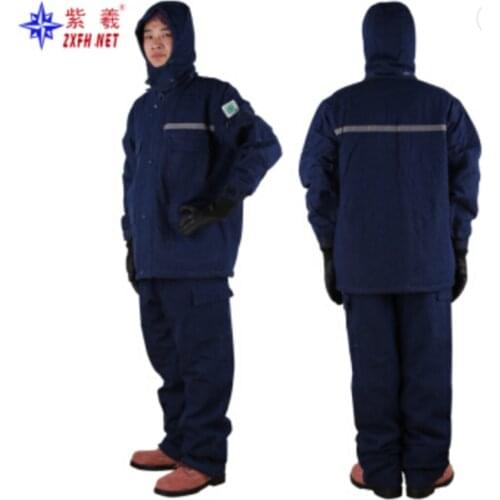 Winter protection Freezer cotton clothing winter jacket cold-proof cotton-padded sets