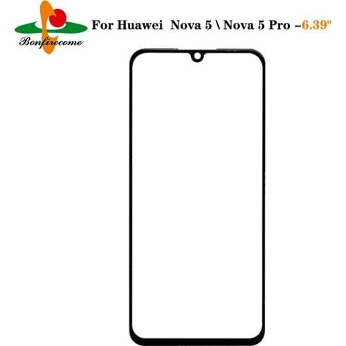 10Pcs\lot Outer Screen For Huawei Nova 5 \ Nova 5 Pro 5Pro SEA-AL10 SEA-TL10 Front Touch screen Panel LCD Outer Glass Cover Lens