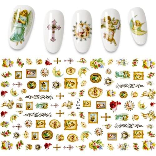 2021 New Faith Series Theme Design Manicure Nail Art Decorations Nail Stickers