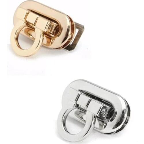 30mm Gold/Nickel Rectangle Handbag Twist Lock / Flip Lock 20sets/lot Metal Lock for Bag