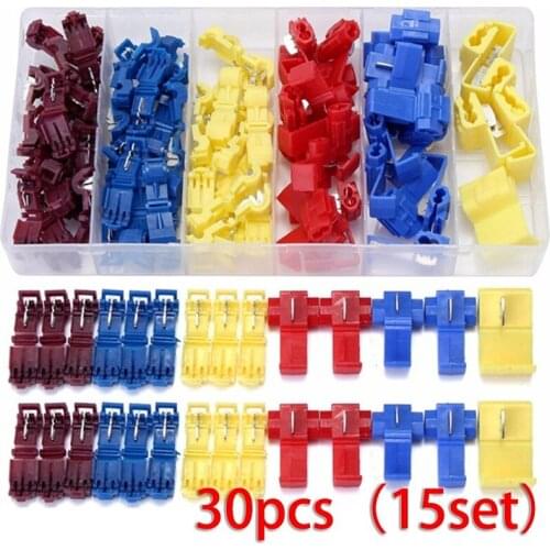 30pcs Attachment Accessories Ant Clips Terminals for Wire Connector T-Tap Electrical Quick Splice Ant Clips Wire Connectors Kit