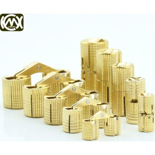 500Pcs D8*17.5mm KIMXIN Brass Copper Barrel Hidden Hinges Gift Woodenbox Box Door Furniture Cabinet Hinge Wholesale Sales