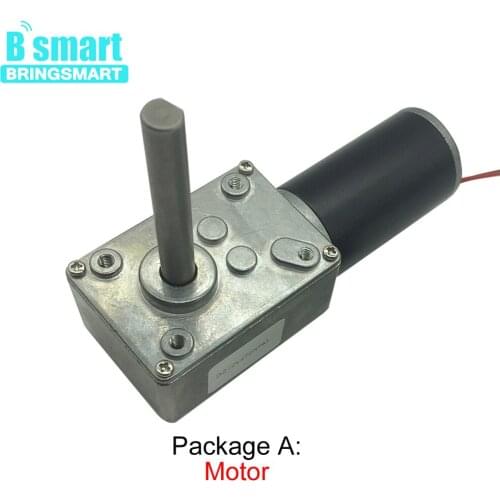 51mm Long Shaft Micro Electric Motor 5840-31ZY Low Speed 12-470rpm High Torque Reducer DC 24V 12V Bringsmart Worm Geared Motor