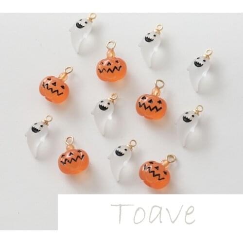 Halloween Pumpkin and Ghost Pendant DIY Handmade Jewelry Accessories Material