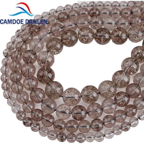 Gray Rock Crystal Austria Smoky Quartzs Beads Round Loose Beads Spacer 6 8 10 12mm For Diy Jewelry Necklace Bracelet Making
