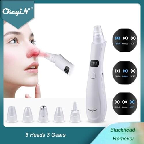 CkeyiN Blackhead Remover Pore Vacuum Suction Cleaner Facial Acne Comedo Extractor Whitehead Removal Skin Care Tool Rechargeable