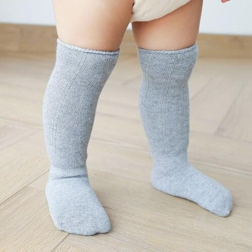 3pairs/lot 0-5 Years Long socks for Newborn Kids Toddler childrens warm socks Winter leggings Baby boy girl socks Solid Color