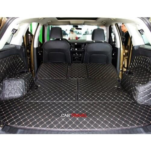Good quality! Full set car trunk mats for Skoda KODIAQ 7 seats 2019 waterproof cargo liner mat boot carpets for Kodiaq