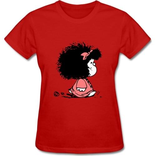 ICoup Womens Mafalda Walk Caricature Series T-Shirt Gift For Children Free Shipping