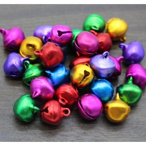 6MM 8MM 10MM 12MM Mix Color Jingle Bell Small Bells Fit Christmas Festival Decoration Jewelry Pendants DIY Handmade Charm Beads