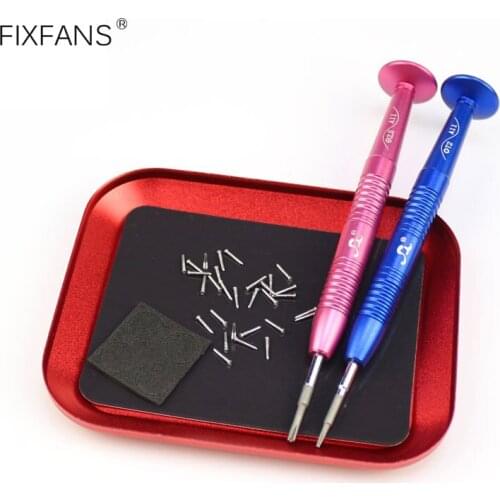 FIXFANS Small Magnetic Screw Tray Organizer Aluminum Alloy Screws Storage Holder for RC Car Model Making DIY Repair Tool